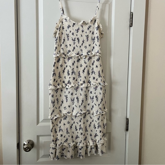 White Floral Tank Top Dress - Picture 2 of 6